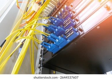 Fiber ONT and Wi-Fi router neatly installed on a cabinet in a bright modern UAE home